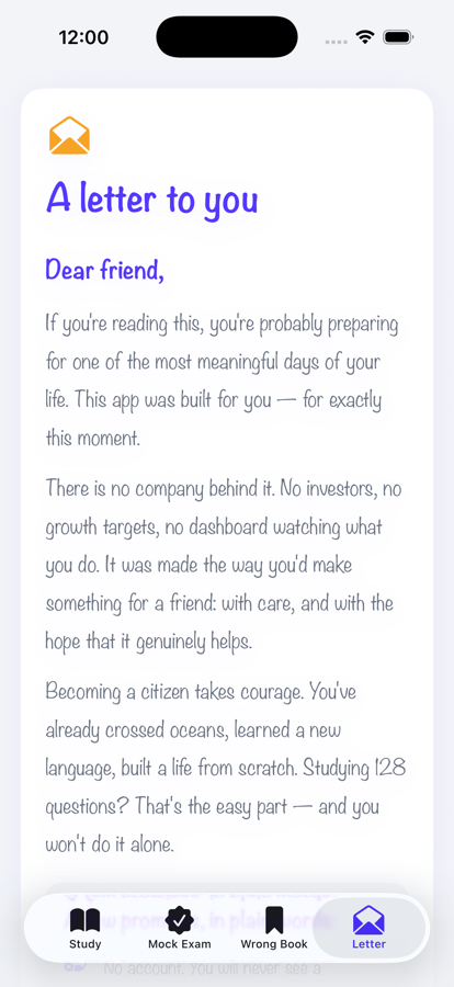 A personal letter to every user